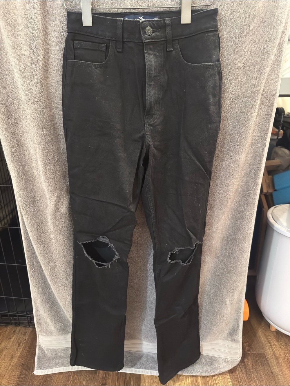 Hollister Black Distressed Jeans